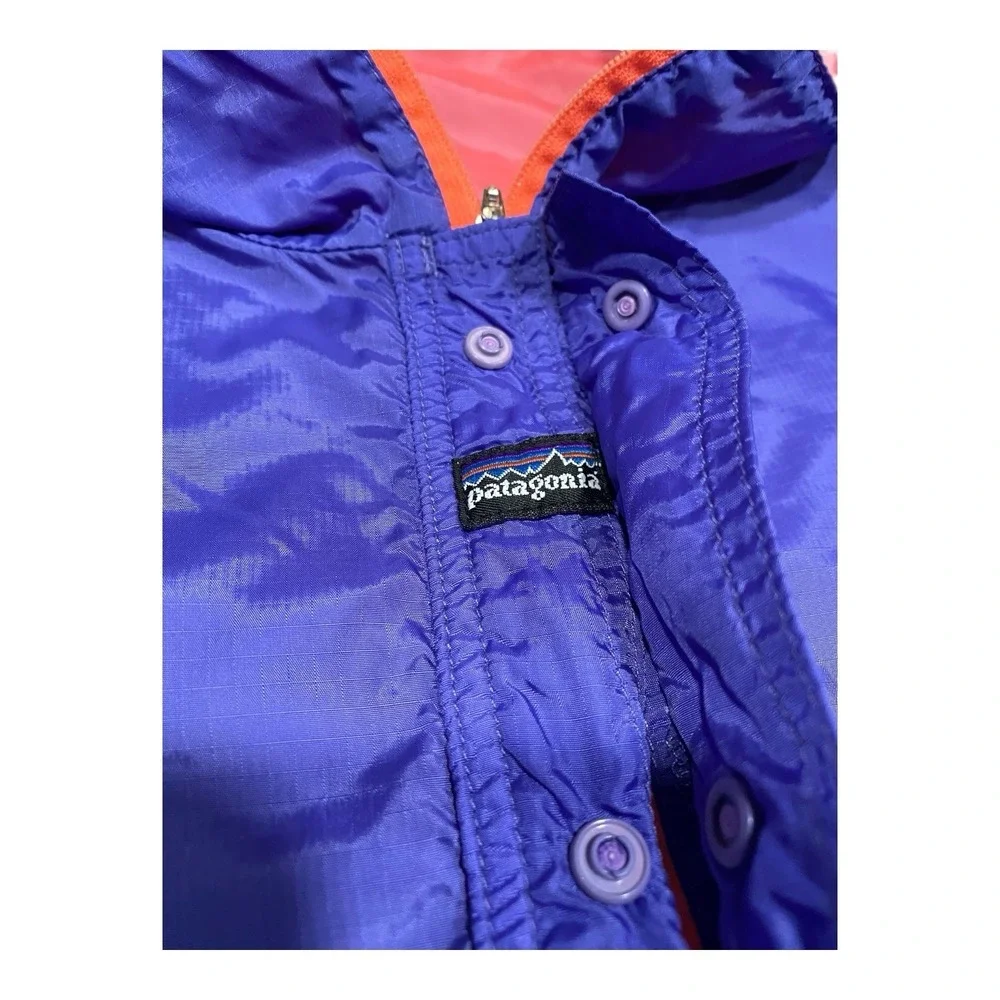 Patagonia Jacket Women MED Purple‎ Logo Full Zip Windbreaker Outdoor Hike Light